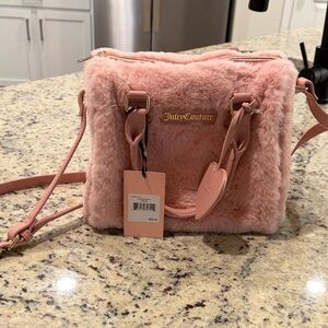 Juicy Couture Blush Faux Fur Crossbody Bag